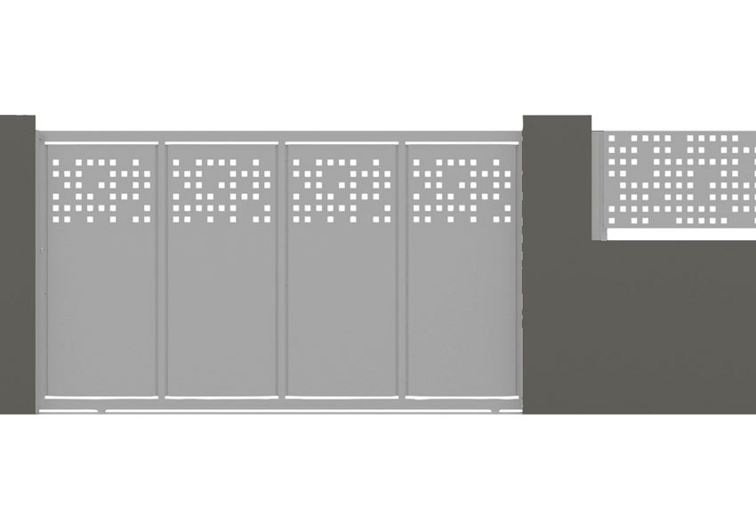 Puerta Corredera DOORSELF Tetris 350x200 cm blanco