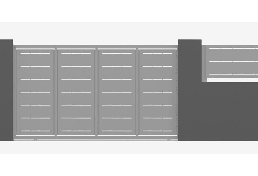 Puerta Corredera DOORSELF Lines 400x200 cm blanco