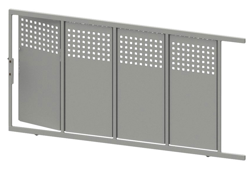 Puerta corredera+peatonal DOORSELF Square Up blanco 400x200 cm