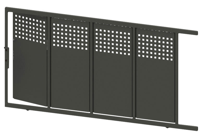 Puerta corredera+peatonal DOORSELF Square Up gris forja 400x200 cm