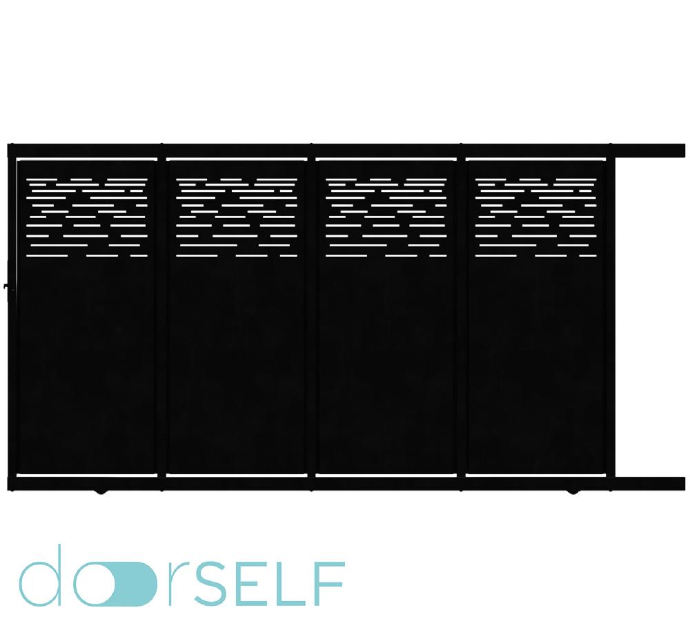 Puerta corredera DOORSELF Galaxy negra 400x200 cm