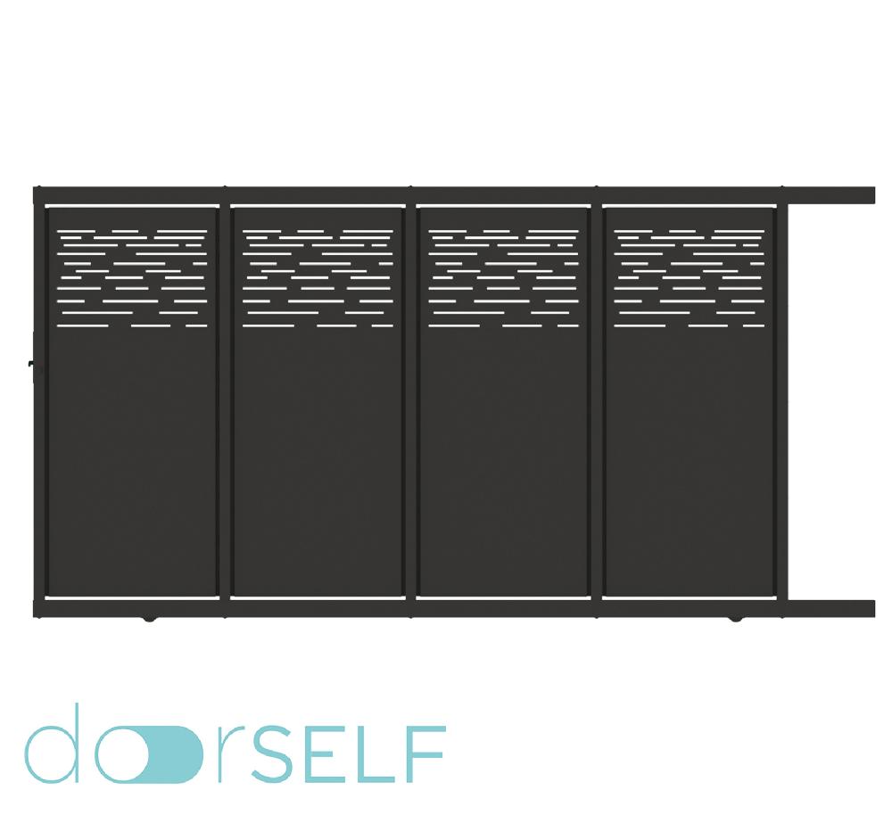 Puerta corredera DOORSELF Galaxy gris forja 400x200 cm