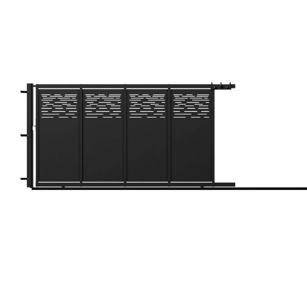 Puerta corredera DOORSELF 350x200cm + peatonal Galaxy negra