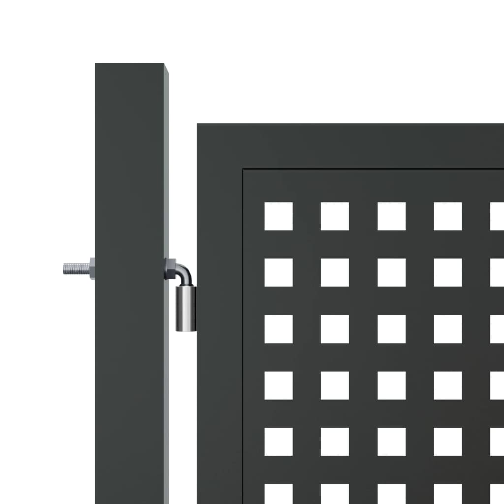 vidaXL Puerta de jardín acero gris antracita 400x125 cm