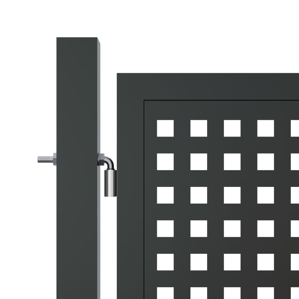 Puerta de jardín | Puerta para valla acero gris antracita 300x125 cm CFW76211
