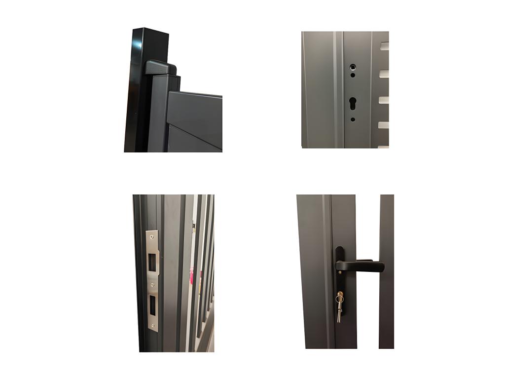 Portón de aluminio Ancho 300 x Alt. 179 cm antracita LABRIT II Liquidación