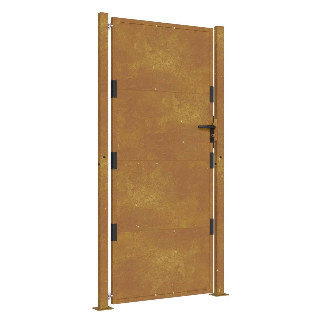 vidaXL Puerta de jardín acero corten 105x180 cm Envío internacional gratuito