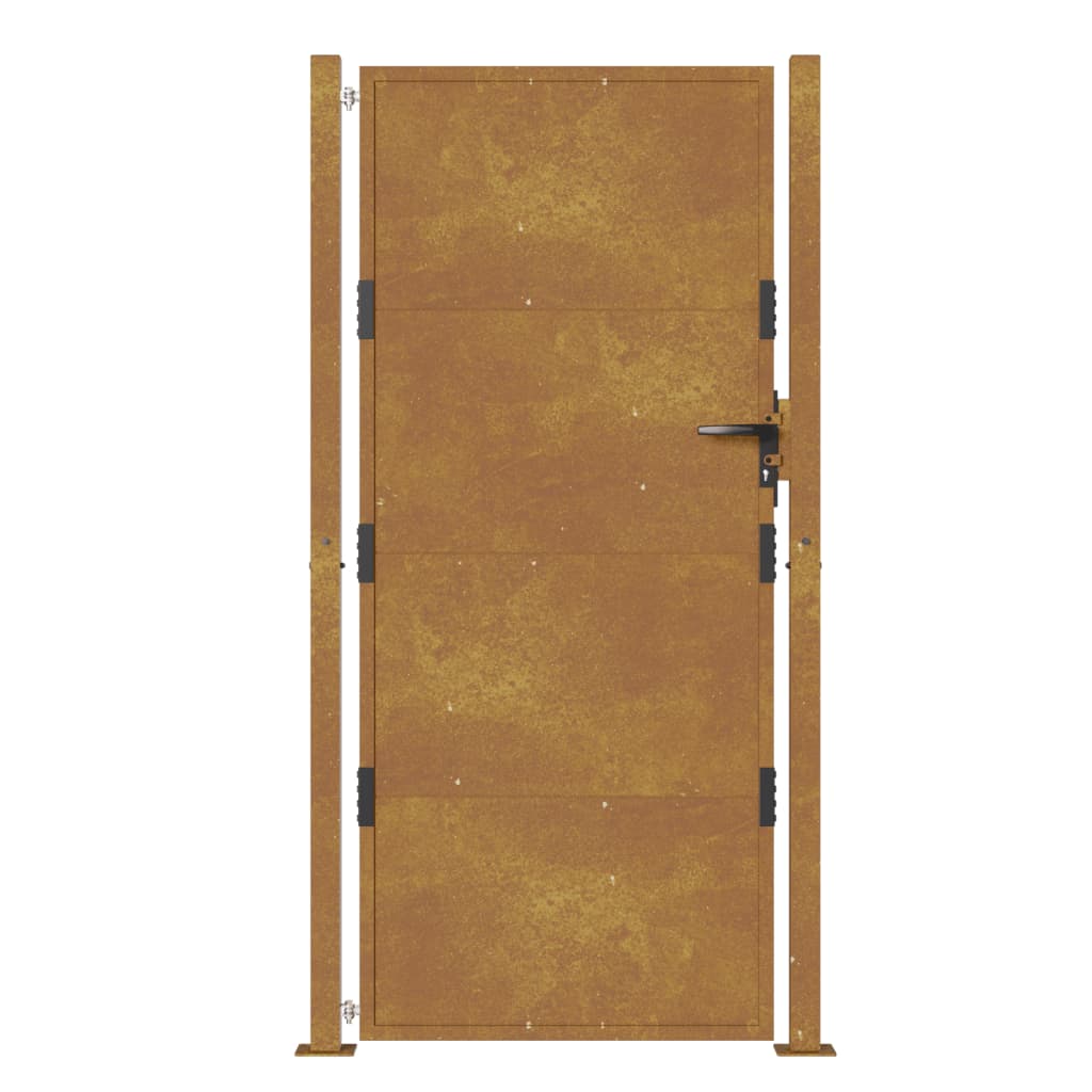 vidaXL Puerta de jardín acero corten 105x180 cm Envío internacional gratuito