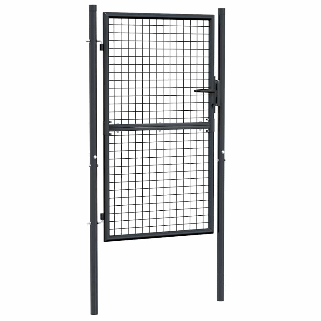Maison Exclusive - Puerta de malla de jardín acero galvanizado gris 100x200 cm Limitado a 3 días