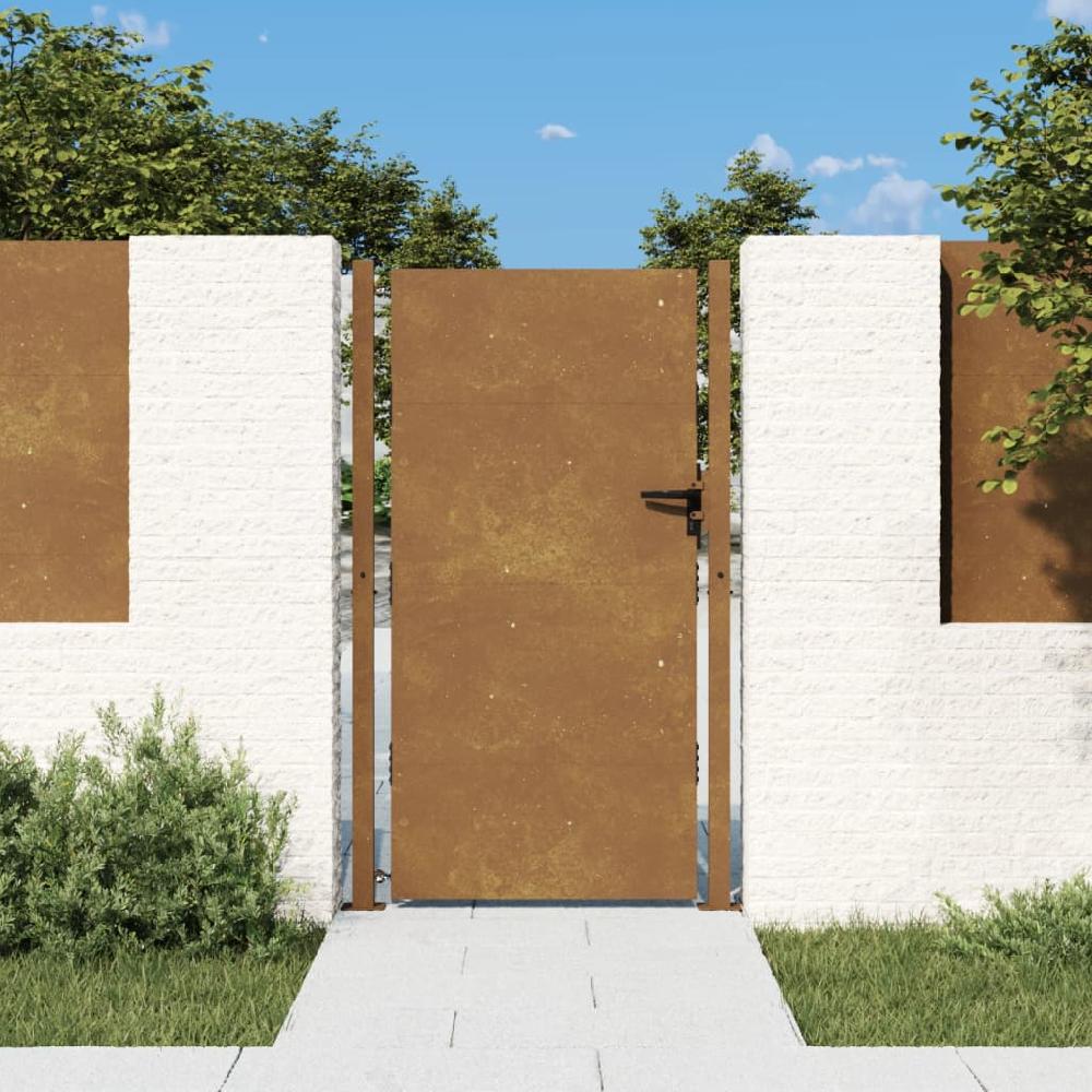 vidaXL Puerta de jardín acero corten 105x205 cm