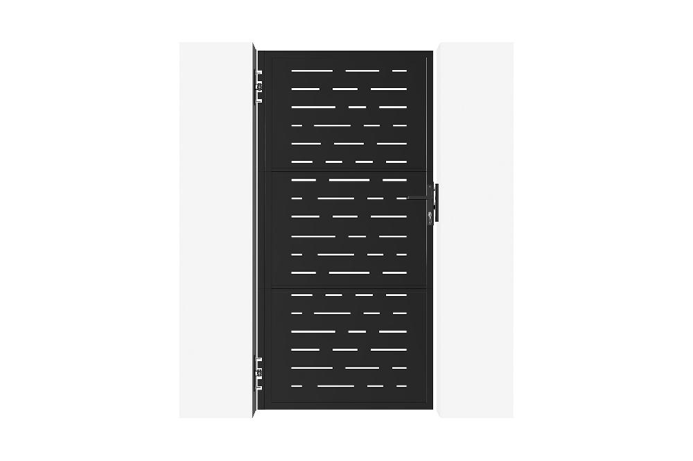 Puerta de acero 1m NALI ARLBERG H.200cm Negro mate Oferta exclusiva