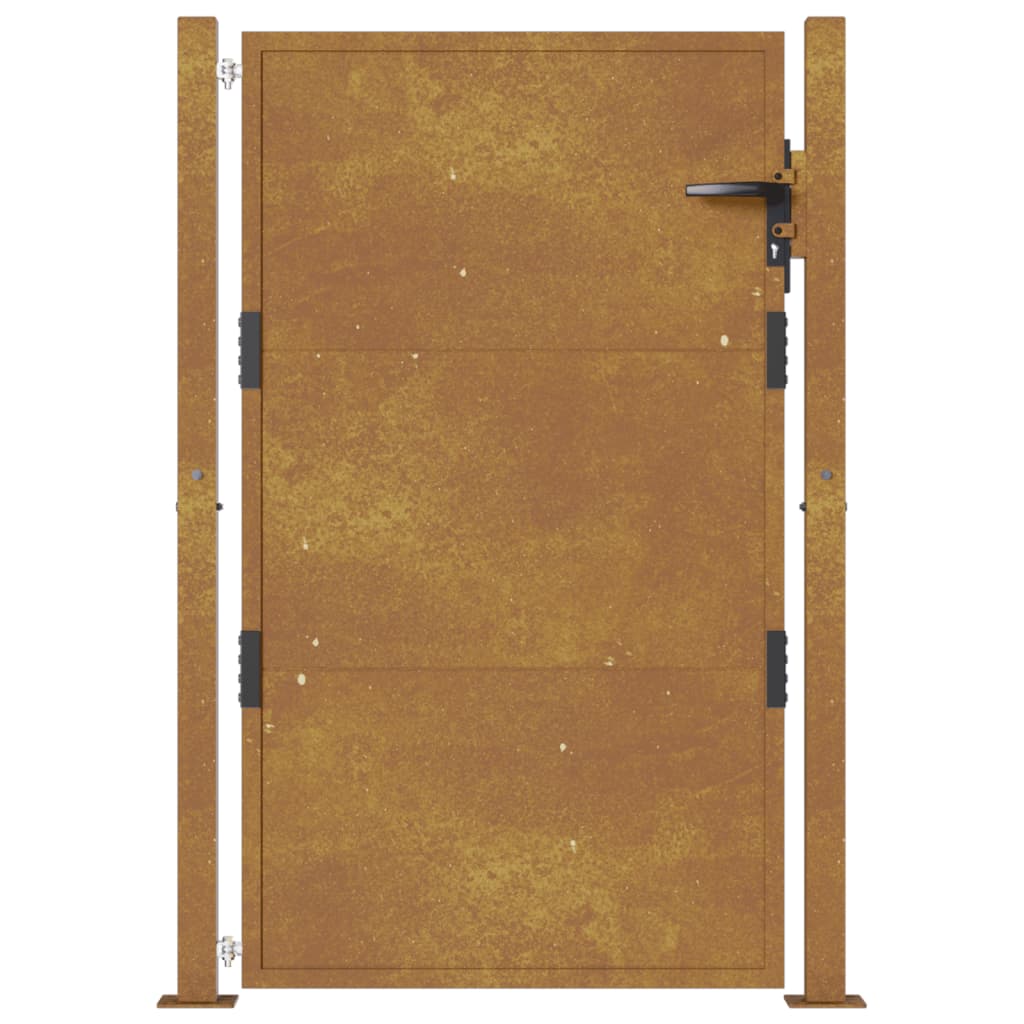 Puerta de jardín | Puerta de valla | Cancela de valla acero corten 105x155 cm CFW72235 Última moda