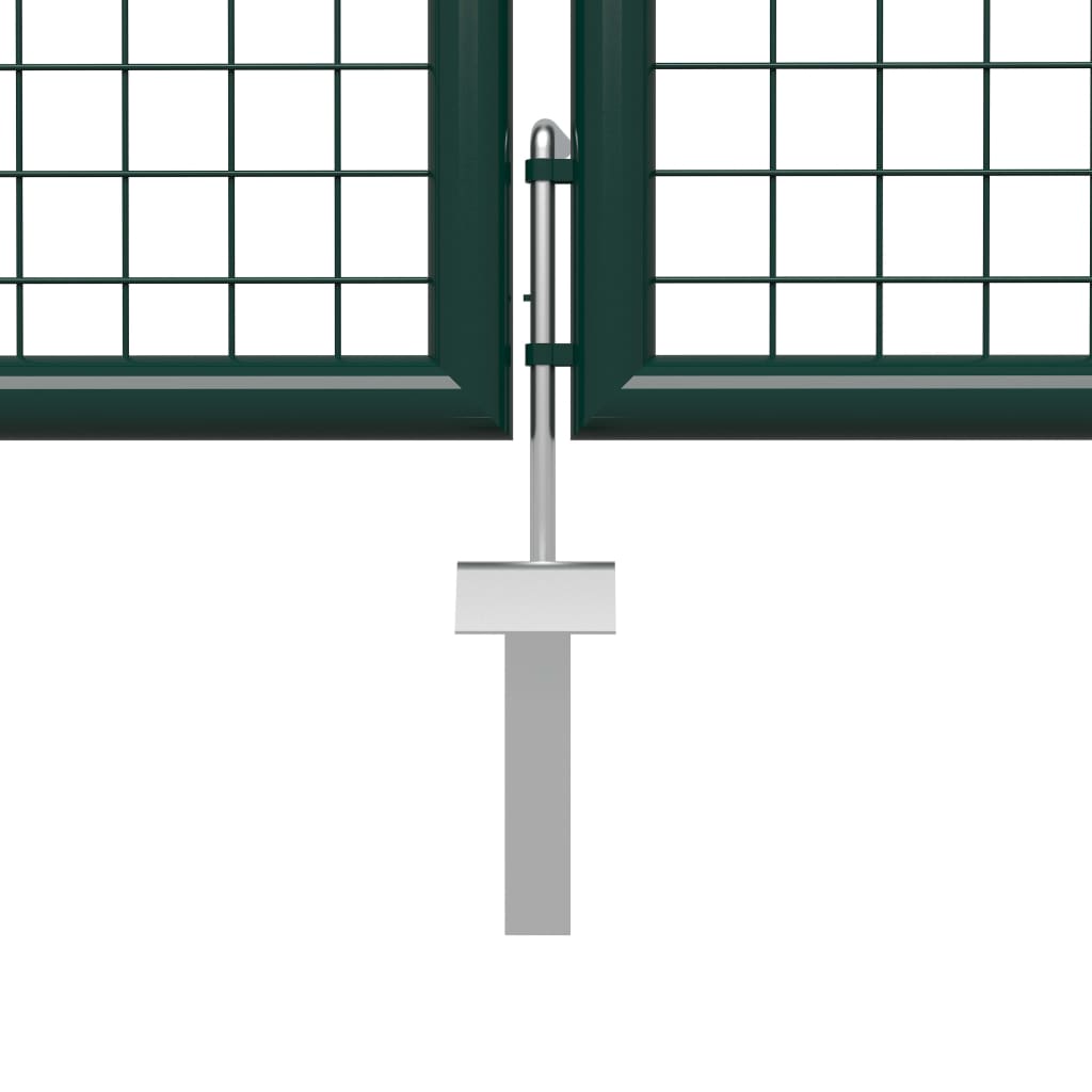 Puerta de jardín de acero 400 x 100 cm verde vidaXL Devoluciones gratuitas