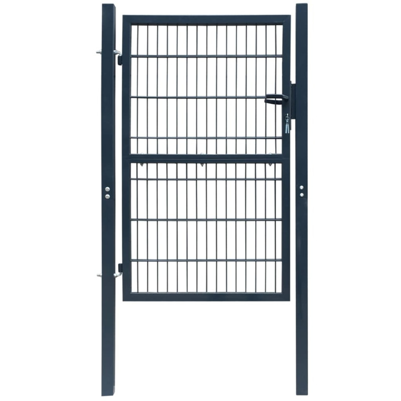 vidaXL Puerta de valla de acero gris antracita 106x248 cm