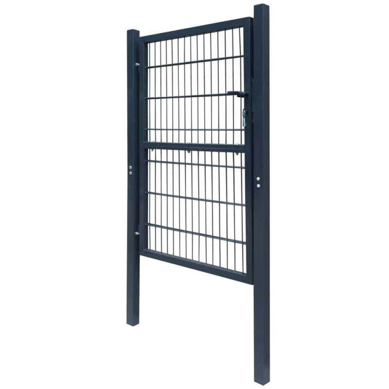 vidaXL Puerta de valla de acero gris antracita 106x248 cm En línea