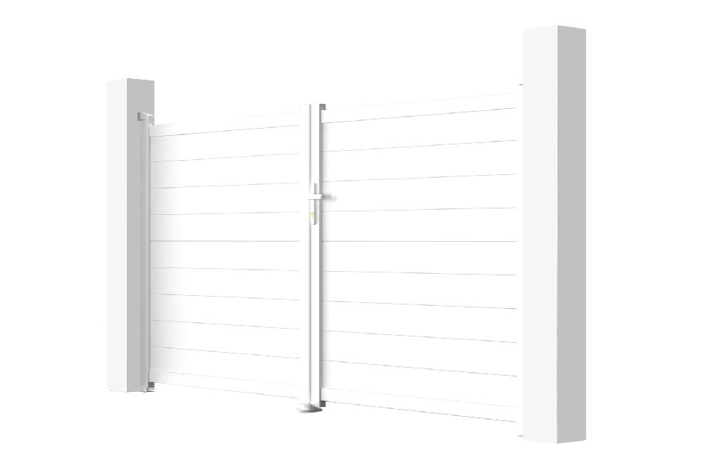 Puerta batiente de aluminio soldado 3m EIGER 300B160 BLANCO Outlet online