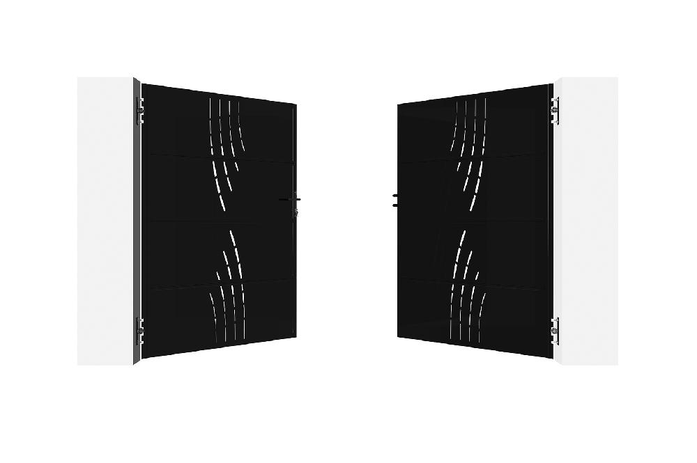 Puerta abatible de hierro 3x2m NALI VELETA NEGRO MATE Rebajas de fábrica