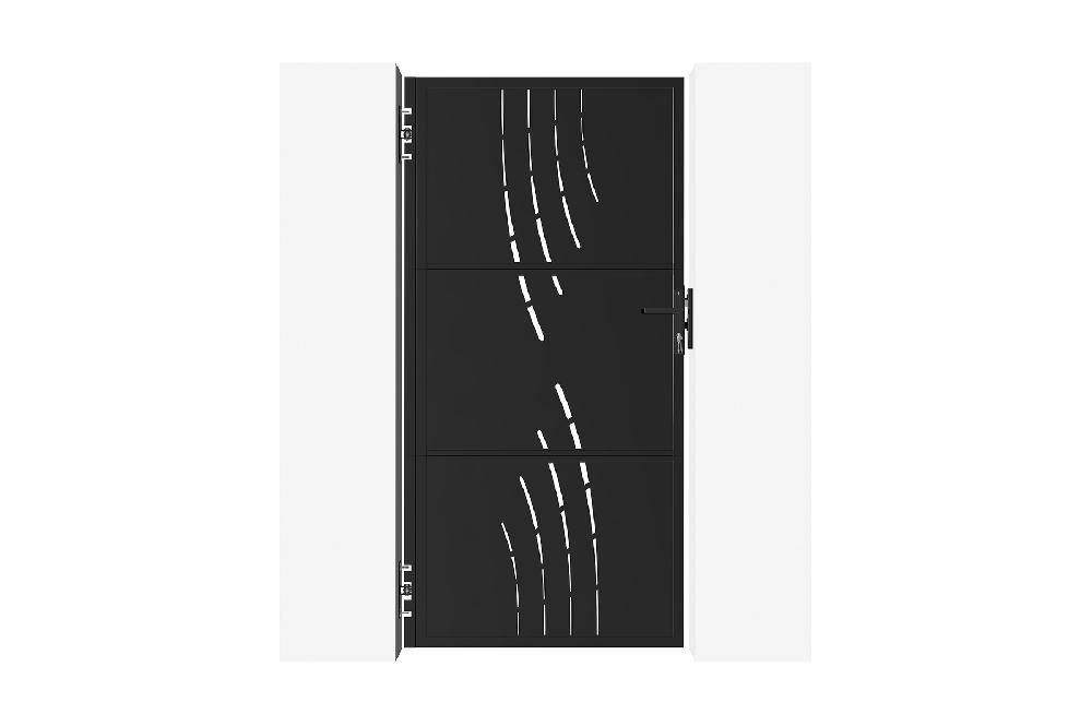 Puerta de acero 1m NALI VELETA H.200cm Negro mate Ventas relámpago