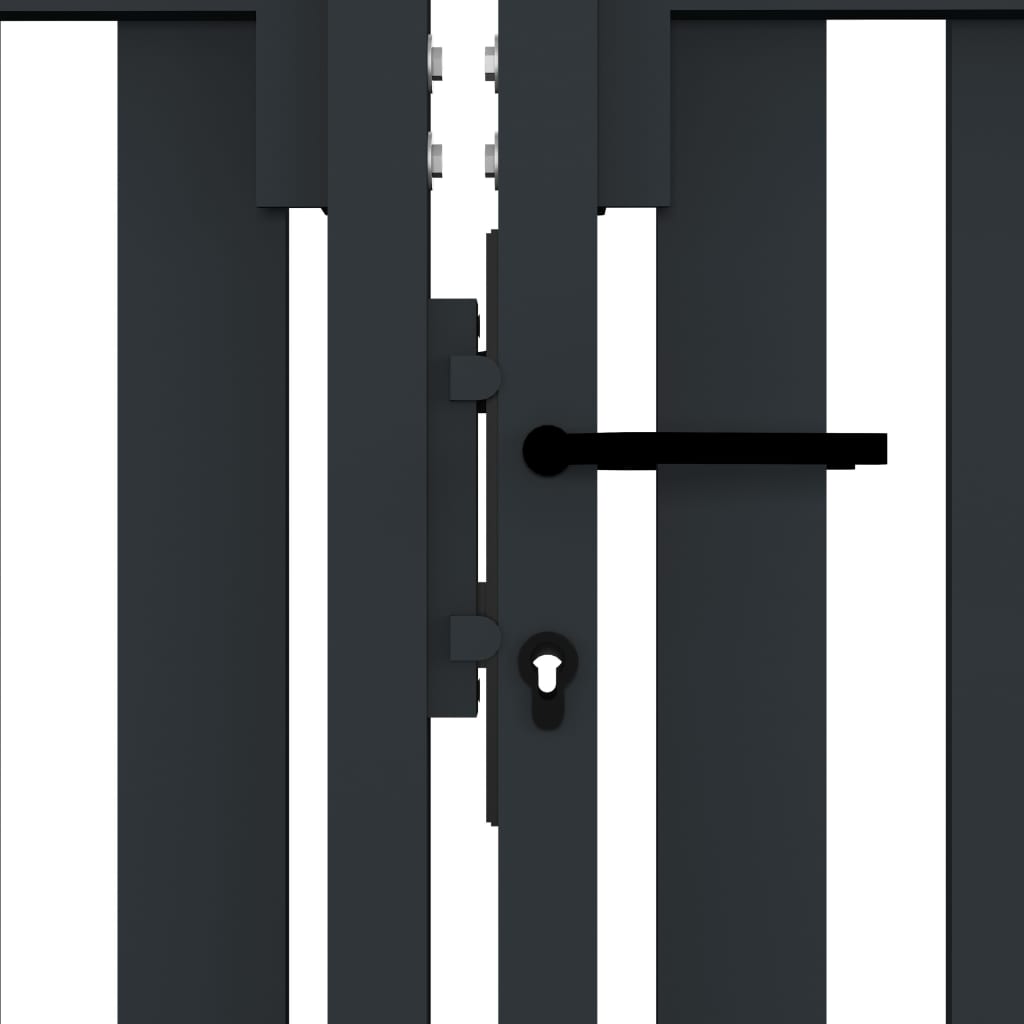 vidaXL Cancela doble de valla de acero gris antracita 306x150 cm Rebajas online