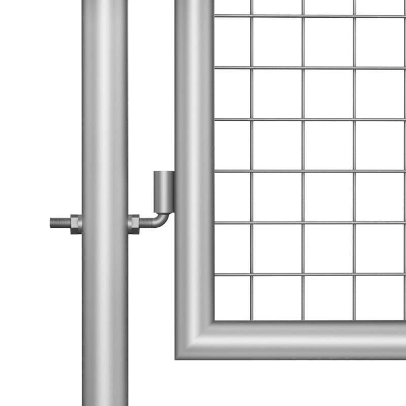 vidaXL Puerta de jardín acero galvanizado plateado 105x175 cm Rebajas top