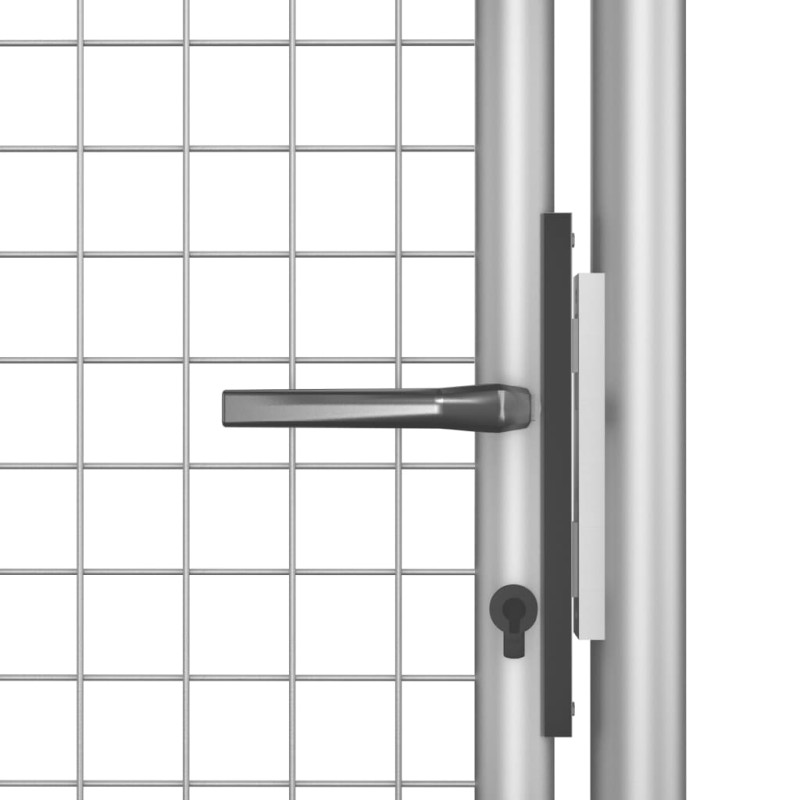 vidaXL Puerta de jardín acero galvanizado plateado 105x175 cm Rebajas top