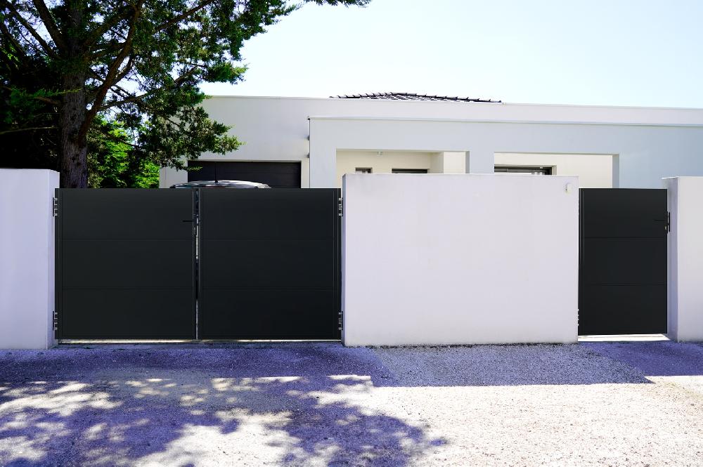 Puerta de acero 1M NALI H.160cm Negro mate Último día