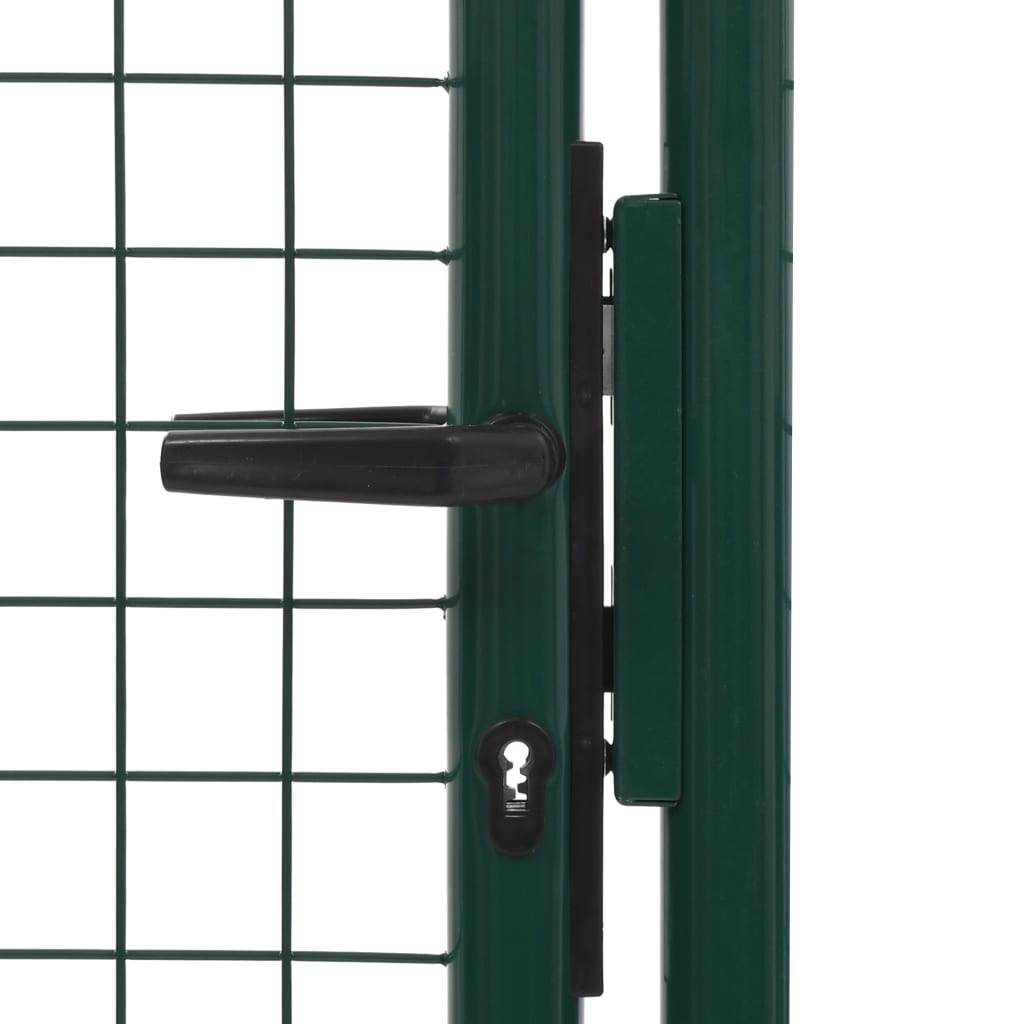 Puerta de jardín | Puerta de valla de acero verde 100x150 cm CFW17918 Oferta especial de fábrica