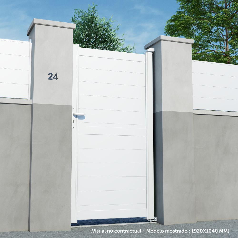 Puerta peatonal KLOS UP de aluminio blanco 99x192 cm Superdescuento
