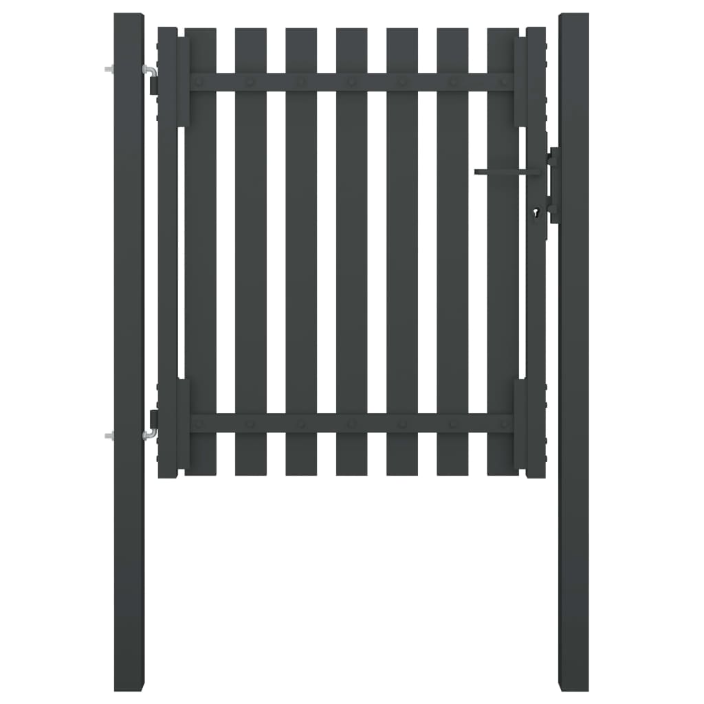 Puerta de jardín | Puerta de valla del jardín de acero gris antracita 1x1 25 cm CFW39040 Ahorra y exporta