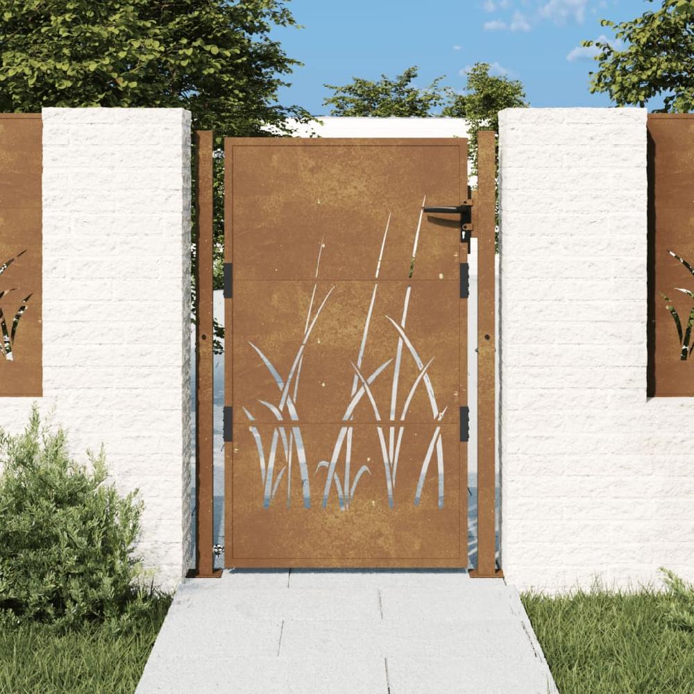 Maison Exclusive - Puerta de jardín acero corten diseño Maison Exclusive - erba 105x155 cm