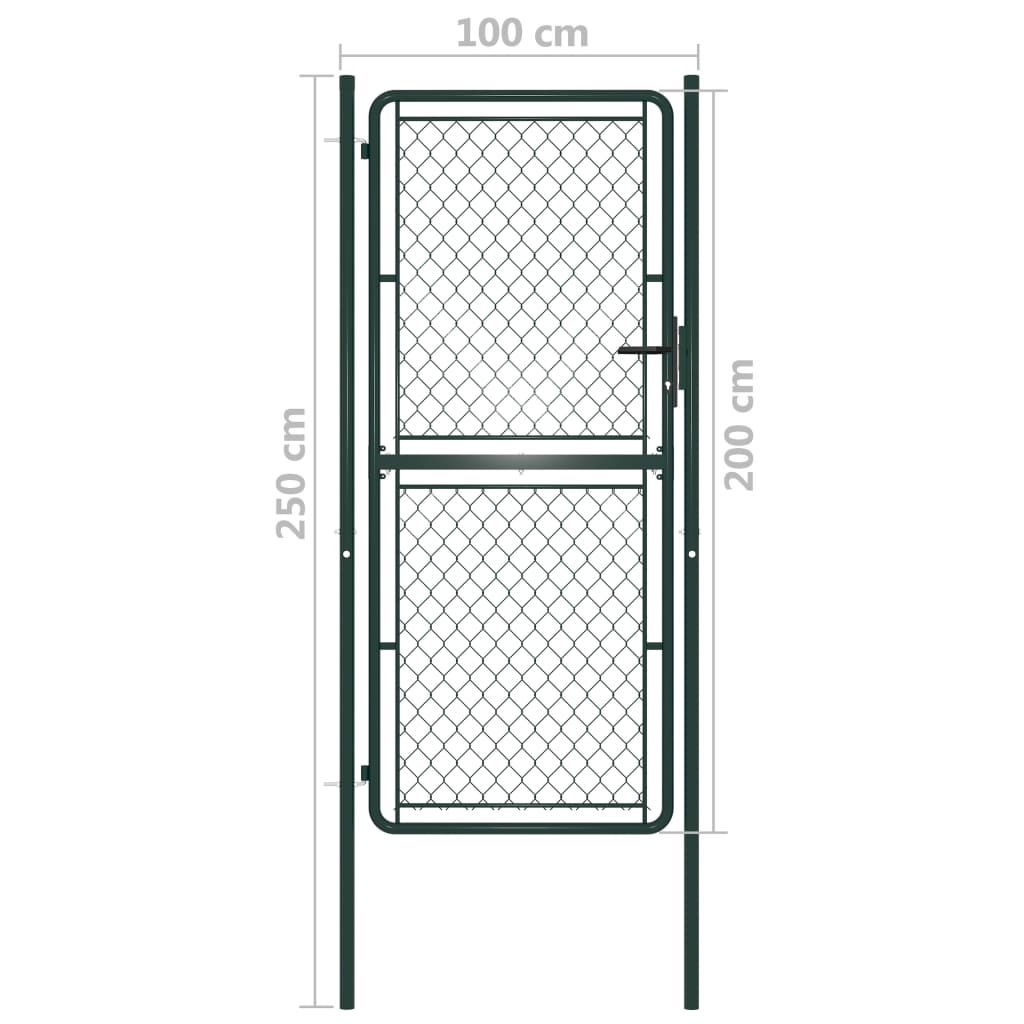 Puerta de acero 100 x 200 cm Verde Grandes ahorros
