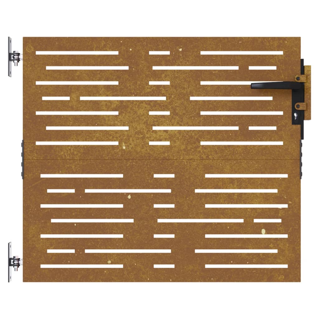 Maison Exclusive - Puerta de jardín acero corten diseño cuadrado 85x100 cm 2025
