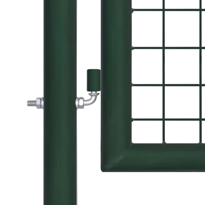 vidaXL Puerta de valla de acero verde 100x175 cm Outlet online