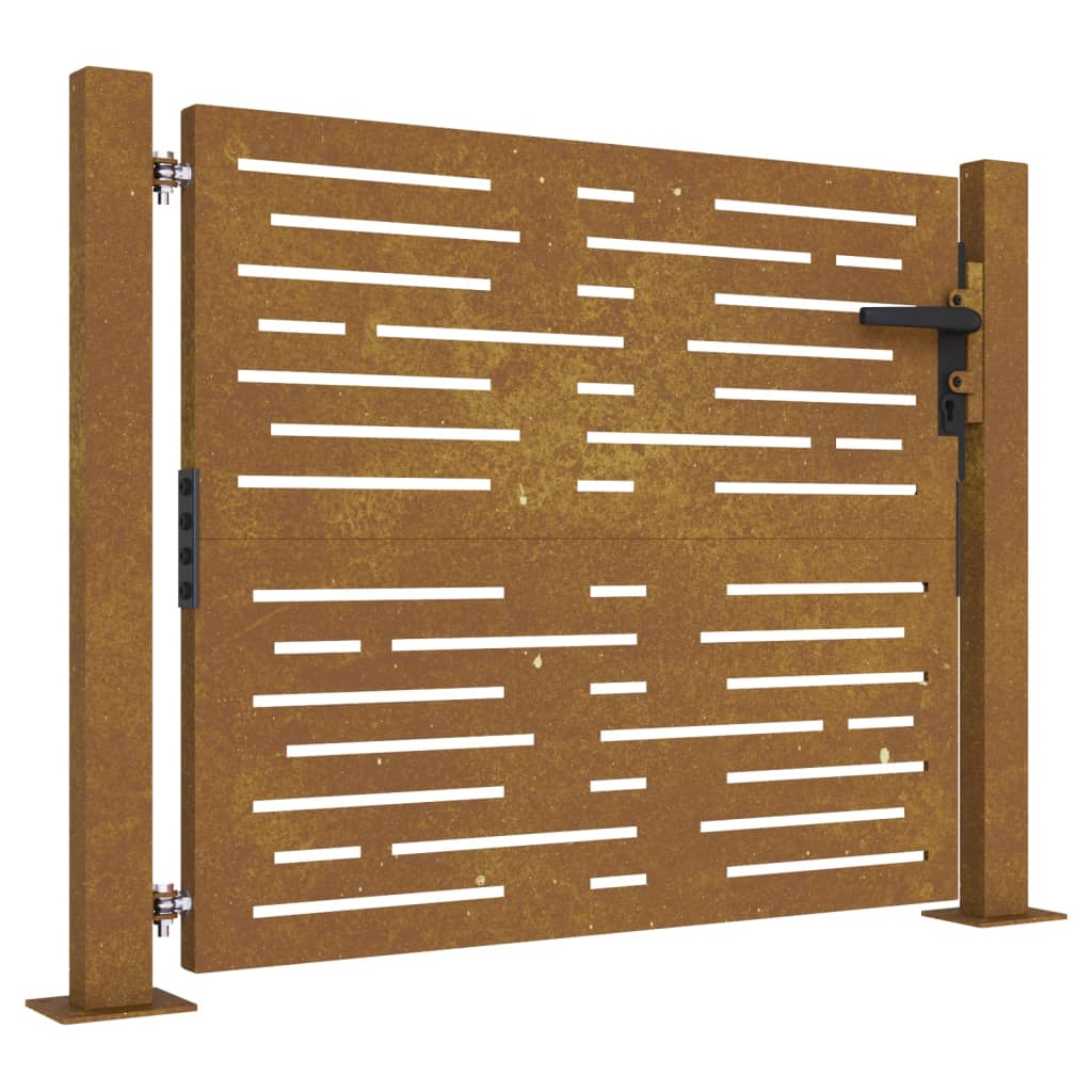vidaXL Puerta de jardín acero corten diseño cuadrado 105x80 cm Gran oferta