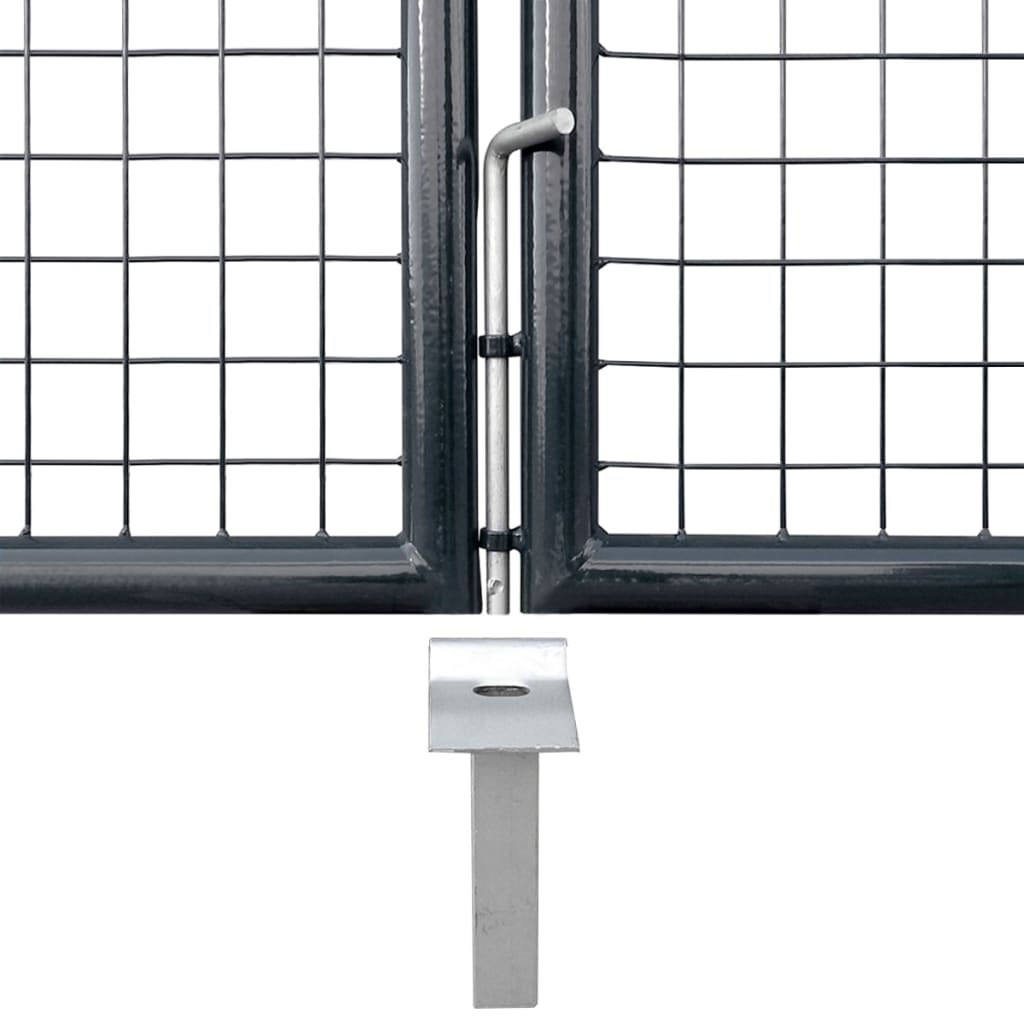 vidaXL Puerta de malla de jardín acero galvanizado 400x200 cm gris Los más vendidos