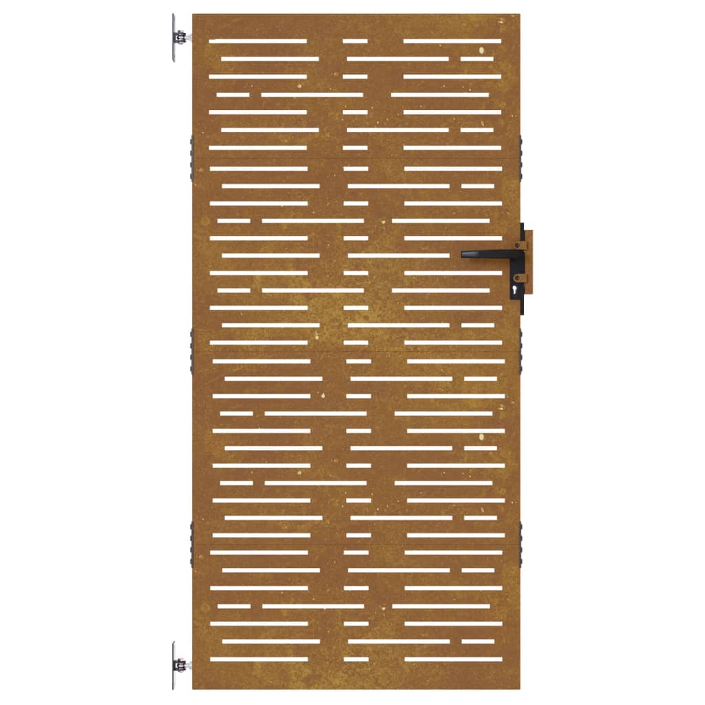 Maison Exclusive - Puerta de jardín acero corten diseño cuadrado 85x175 cm Mejor oferta