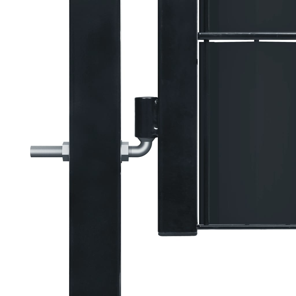 Puerta de jardín | Puerta de valla de PVC y acero gris antracita 100x81 cm CFW81394 Rebajas online