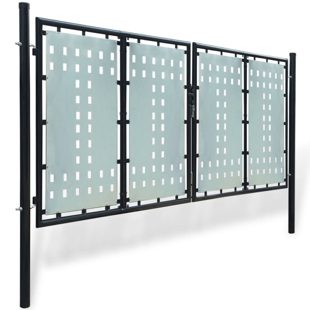 vidaXL Puerta de valla de jardín negra 300x175 cm ÚLTIMAS EDICIONES