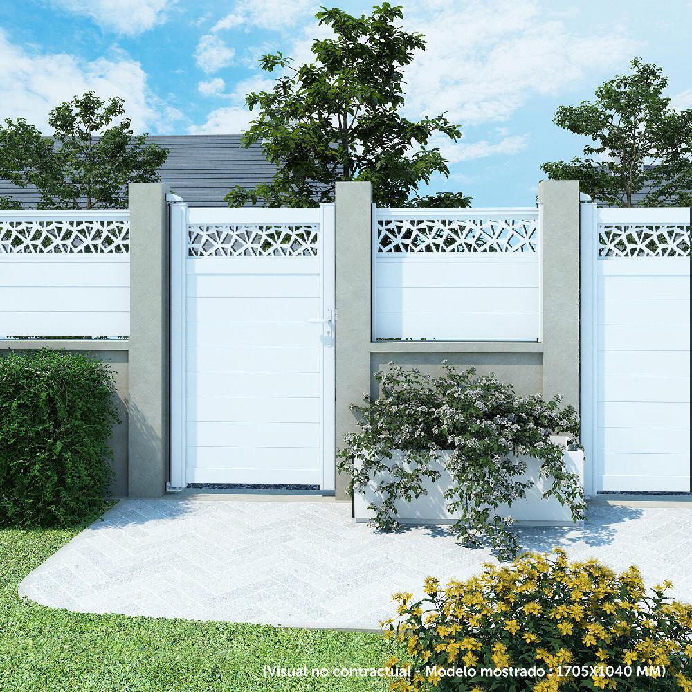 Puerta peatonal KLOS UP de aluminio blanco 99x170.5 cm Promoción por tiempo limitado