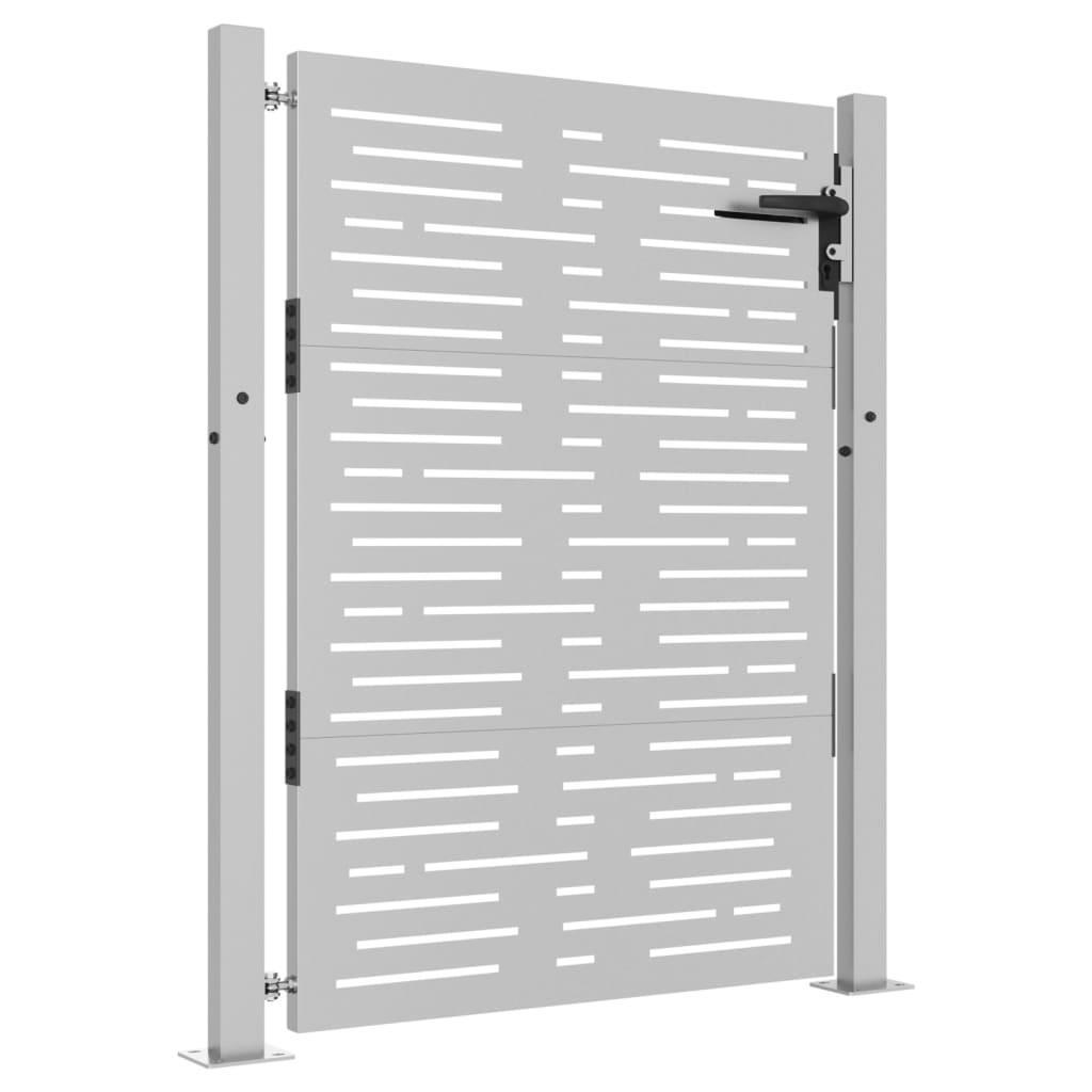 Puerta de jardín | Puerta para valla acero corten diseño cuadrado 105x130 cm CFW28112 Solo hoy