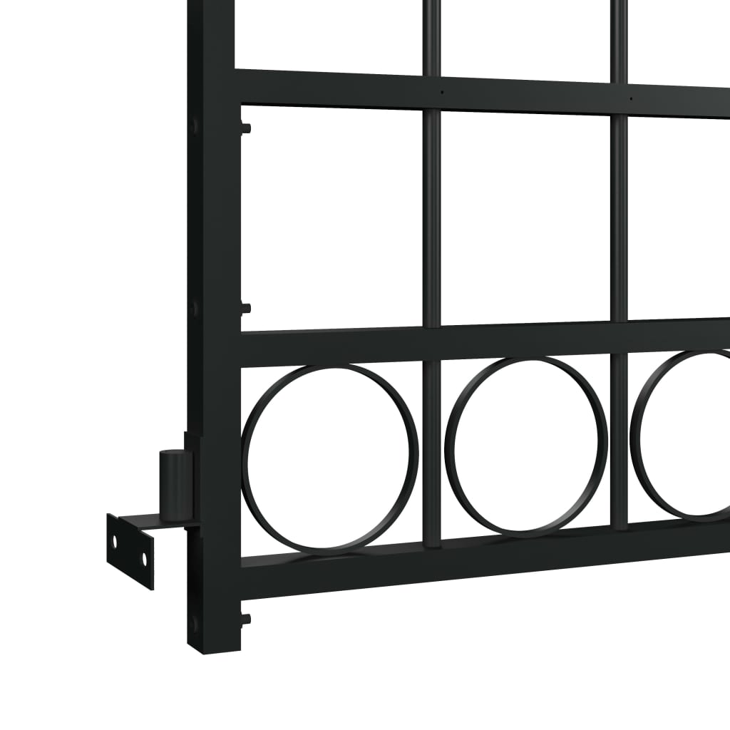 Maison Exclusive - Puerta de jardín con arco de acero negro 89x200 cm Promoción trimestral