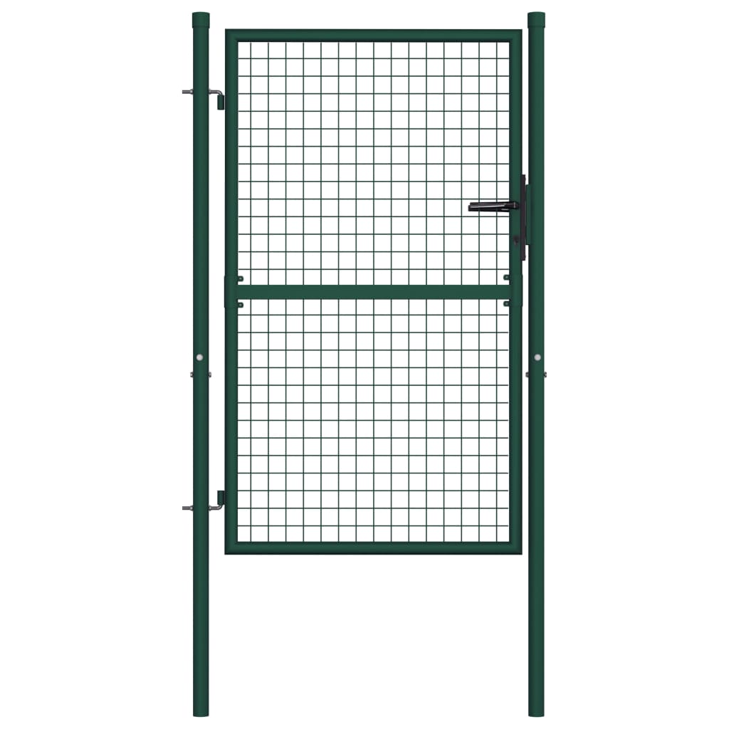 Puerta de jardín | Puerta de valla de acero verde 100x125 cm CFW11666 Envío internacional gratuito
