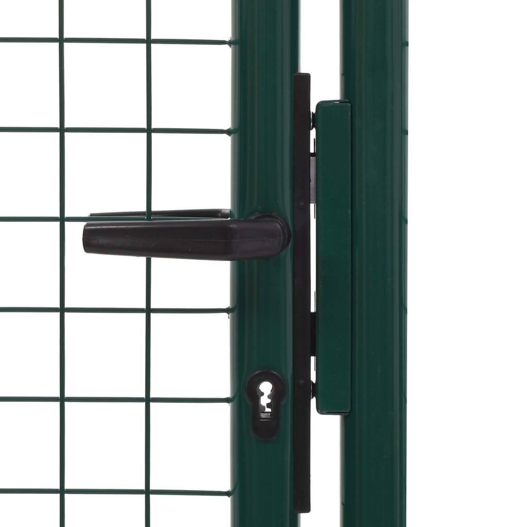 Puerta de jardín | Puerta de valla de acero verde 100x125 cm CFW11666 Envío internacional gratuito