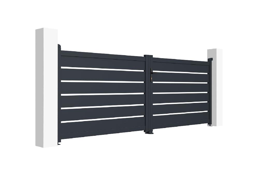 VOGEL 350B120 portón eléctrico batiente gris + Motor brazo B500 Tienda de fábrica