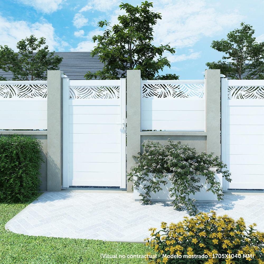 Puerta peatonal KLOS UP de aluminio blanco 99x170.5 cm Libre de impuestos