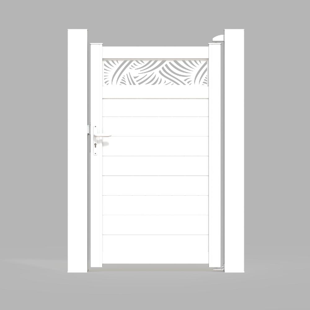Puerta peatonal KLOS UP de aluminio blanco 99x170.5 cm Libre de impuestos