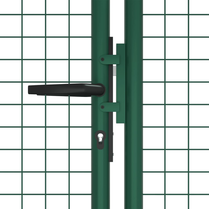 vidaXL Puerta de malla de jardín acero verde 390x125 cm Última moda