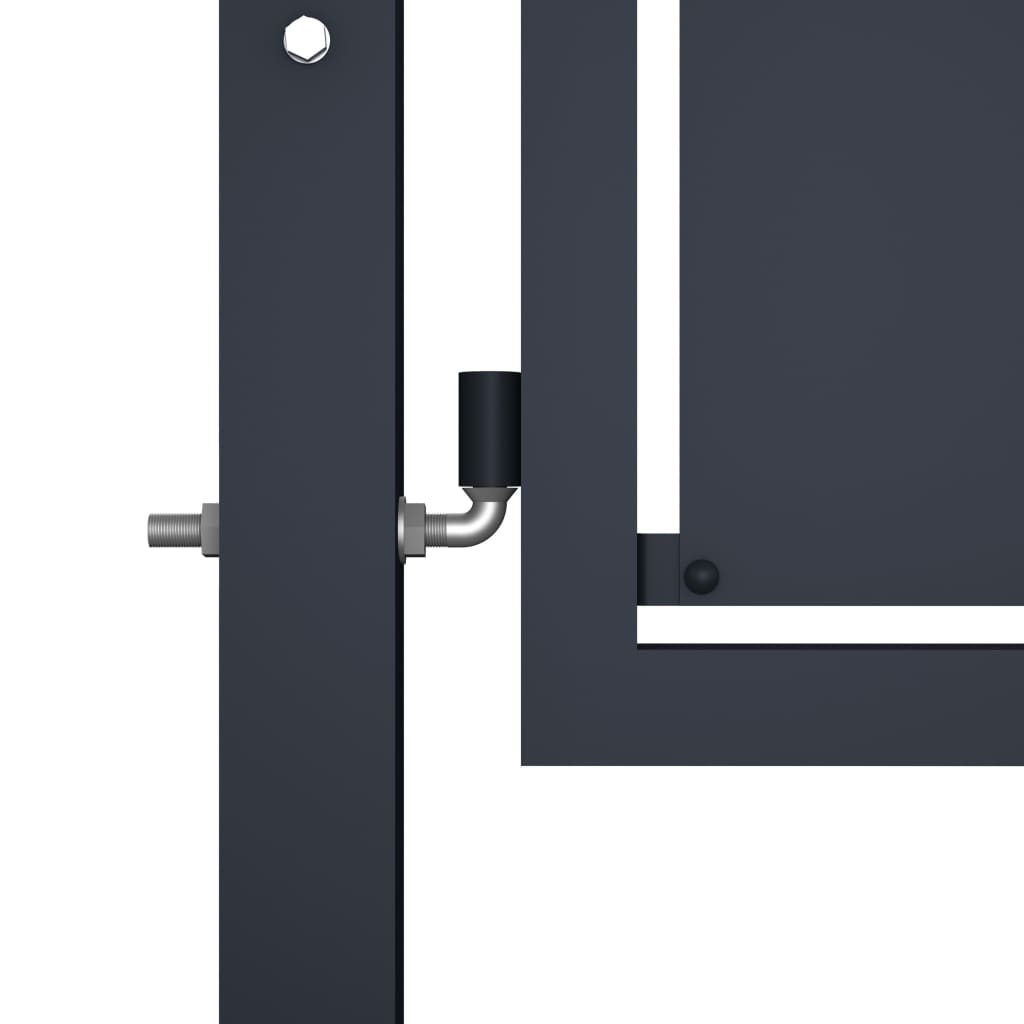 Puerta de jardín Acero 350 x 75 cm Antracita Grandes ahorros