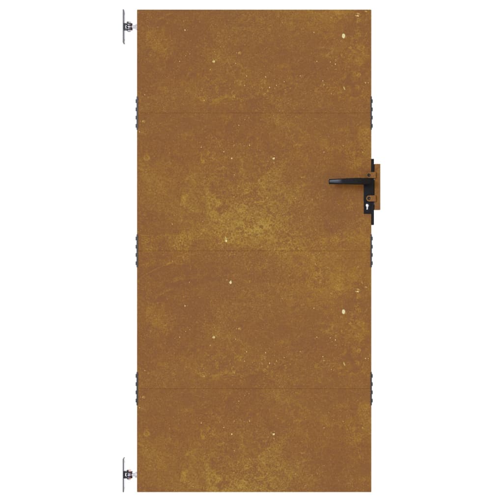 Puerta de jardín 85x200 cm acero corten Precio ultrabajo