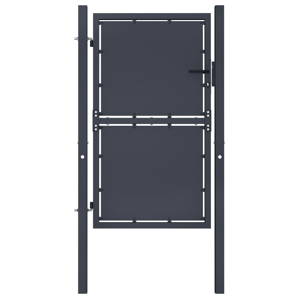 Puerta de jardín Acero 100 x 175 cm Antracita